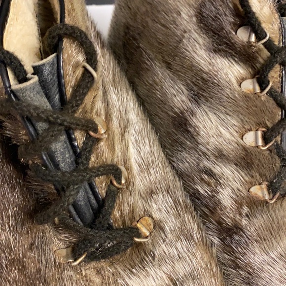 Vintage CAPITOL Brand Fur Ankle Boots Canada 9.5 - Picture 5 of 17